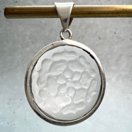 【ガネッシュヒマール産】天然ヒマラヤ水晶"蓮の花"シルバー925ペンダントトップ②/Ganesh Himal Himalayan Quartz "Lotus "S/V925 Pendant top