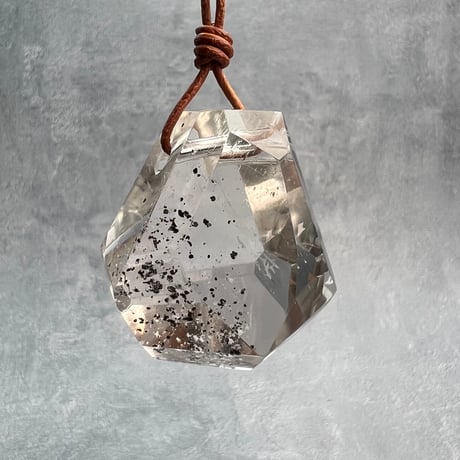 【ガネッシュヒマール産】雲母入り天然ヒマラヤ水晶 ペンダントトップ Ganesh Himal Mica in Himalayan Quartz  Pendant Top
