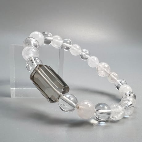 【デザインブレスレット】天然ヒマラヤ水晶デザインブレスレット/Himalayan Quartz Design Bracelet