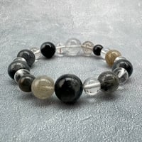 【デザインブレスレット】ガネッシュヒマール×カイラス天然ヒマラヤ水晶デザインブレスレット/Ganesh Himal×Kailash Himalayan Quartz Design Bracelet