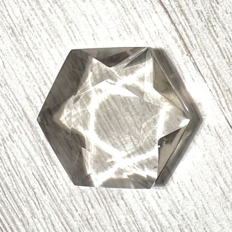 ガウリシャンカール産ヒマラヤスモーキークォーツ"ヘキサゴン六芒星" ルース4️⃣/Gaurishankar Himalayan Smoky Quartz