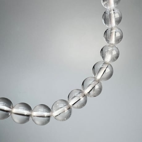 【ハイクオリティー】ガネッシュヒマール産天然ヒマラヤ水晶ブレスレット6mm内径17cm/High Quality Ganesh Himal Himalayan Quartz Bracelet