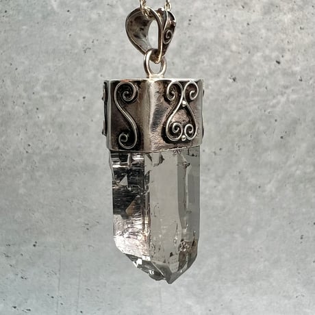 【ガネッシュヒマール産】天然ヒマラヤ水晶 シルバー925ペンダントトップ/Ganesh Himal Himalayan Quartz S/V925 Pendant Top