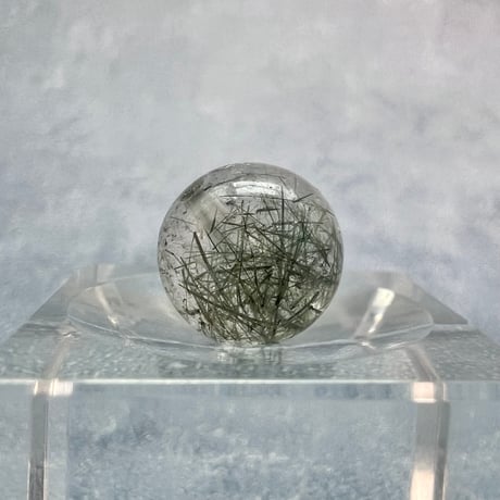 【ガネッシュヒマール産】アクチノライトイン天然ヒマラヤ水晶ビーズ⑭/Ganesh Himal Actinolite in Himalayan Quartz beads