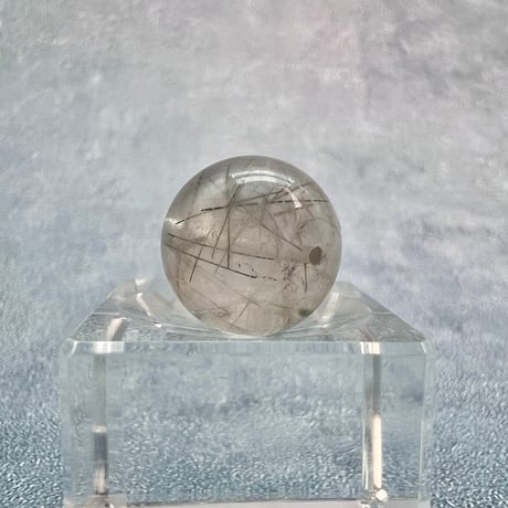【ガネッシュヒマール産】アクチノライトイン天然ヒマラヤ水晶ビーズ⑤/Ganesh Himal Actinolite in Himalayan Quartz beads