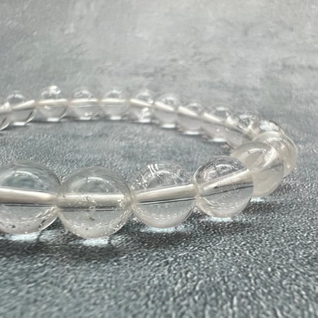 【ガネッシュヒマール産】天然ヒマラヤ水晶ブレスレット8mm内径16cm/Ganesh Himal Himalayan Quartz bBracelet