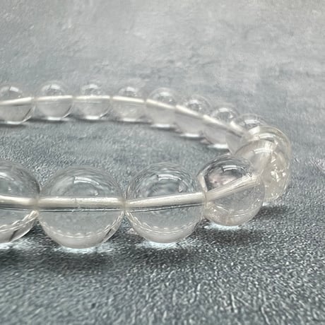 【ガネッシュヒマール産】天然ヒマラヤ水晶ブレスレット 10mm内径17cm/Ganesh Himal Himalayan Quartz Bracelet