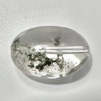 【ガネッシュヒマール産】クローライトイン天然ヒマラヤ水晶オーバルビーズ/Ganesh Himal Chlorite in Himalayan Quartz