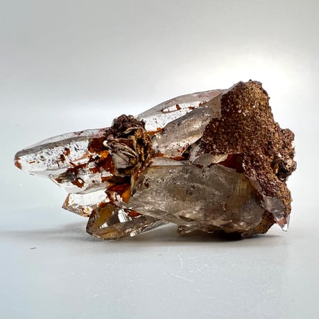 【ガネッシュヒマール産】"リモナイト&雲母"付き天然ヒマラヤ水晶クラスター/Ganesh Himal "Limonite&Maica"inHimalayan Quartz  Cluster