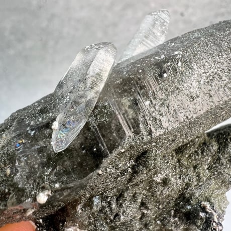 【ガネッシュヒマール産】クローライトイン天然ヒマラヤ水晶クラスター/Ganesh Himal Chlorite in Himalayan Quartz Cluster
