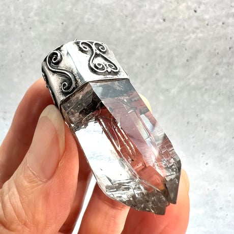 【ガネッシュヒマール産】天然ヒマラヤ水晶 シルバー925ペンダントトップ/Ganesh Himal Himalayan Quartz S/V925 Pendant Top