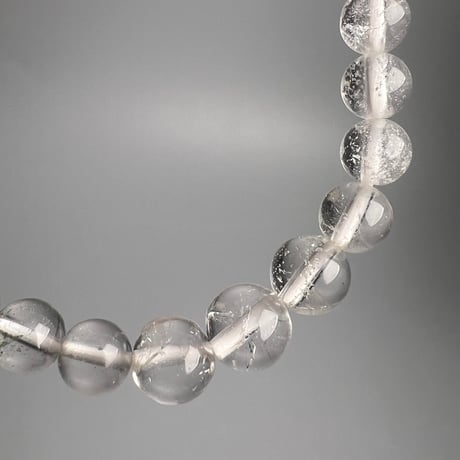 【カイラス産】"手磨き加工"天然ヒマラヤ水晶ブレスレット(5~7mm内径16cm)/Kailash Himalayan Quartz Bracelet