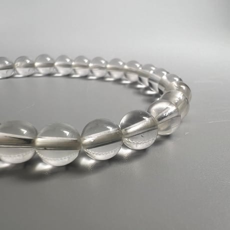 【カイラス産】"手磨き加工"天然ヒマラヤ水晶ブレスレット6mm内径15cm/Kailash Himalayan Quartz Bracelet
