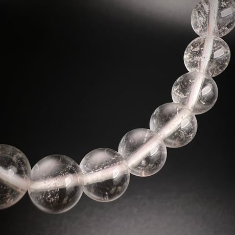 【アンナプルナ産】"手磨き加工"天然ヒマラヤ水晶ブレスレット8mm内径17cm/Annapurna Himalayan Quartz  Bracelet