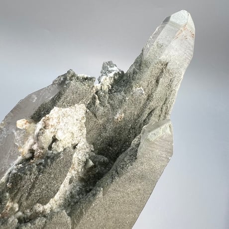 大特価【ガネッシュヒマール産】クローライトイン天然ヒマラヤ水晶❾/Ganesh Himal Chlorite in Himalayan Quartz