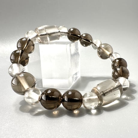 ガウリシャンカール産天然ヒマラヤスモーキークォーツ デザインブレスレット⑤ Gaurishankar SmokyQuartz Design Bracelet