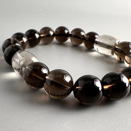 ガウリシャンカール産天然ヒマラヤスモーキークォーツ デザインブレスレット Gaurishankar SmokyQuartz Design Bracelet