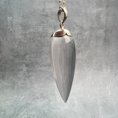 【ガネッシュヒマール産】天然ヒマラヤ水晶"手磨き加工"ペンデュラムペンダントトップ/Ganesh Himal Himalayan Quartz Pendulum Pendant Top