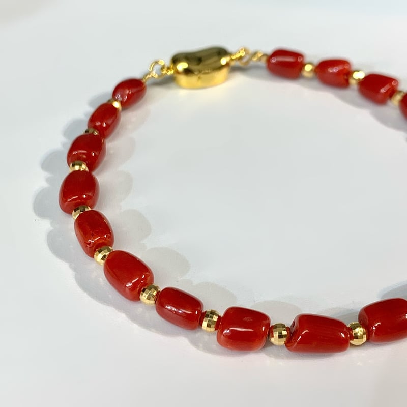 イタリア産赤珊瑚ブレスレット🅰️/Red Coral Bracelet | 【RUNTA】ルン