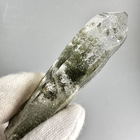 【ガネッシュヒマール産】クローライトイン天然ヒマラヤ水晶ミニポイント"L"/Ganesh Himal Chlorite in Himalayan Quartz Point