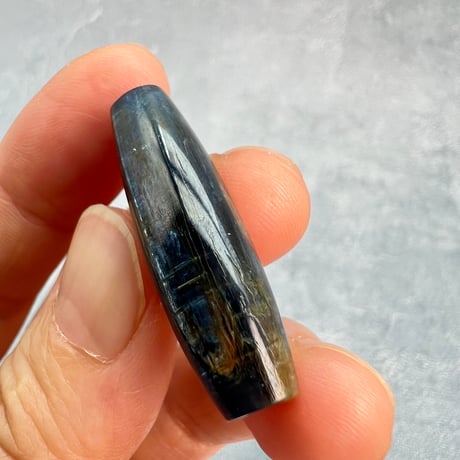 【ハイクオリティ】ネパール産天然ヒマラヤカイヤナイト バレルビーズ②/Nepal﻿ Himalayan Kyanite﻿ Barrel Beads