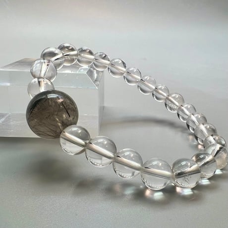 【ガネッシュヒマール産】天然ヒマラヤ水晶デザインブレスレット/Ganesh Himal Himalayan Quartz Design Bracelet
