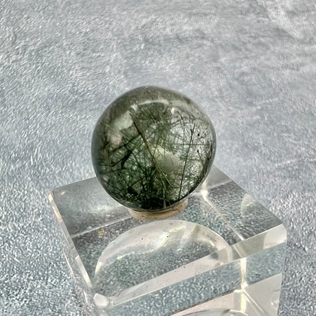 【ガネッシュヒマール産】アクチノライトイン天然ヒマラヤ水晶 タイヤ型ビーズ⑤/Ganesh Himal Actinolite in Himalayan Quartz Tire beads
