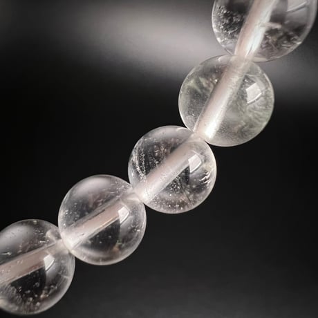 【アンナプルナ産】"手磨き加工"天然ヒマラヤ水晶ブレスレット8mm内径17cm/Annapurna Himalayan Quartz  Bracelet