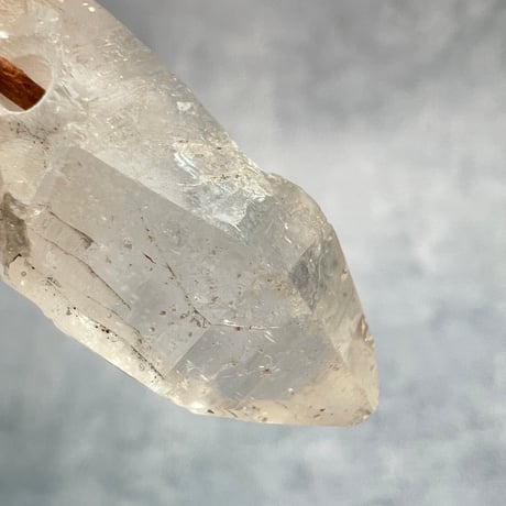 【カイラス産】天然ヒマラヤ水晶革紐付きペンダント⑦/Kailash Himalayan Quartz Pendant