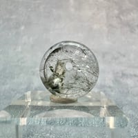 【ガネッシュヒマール産】アクチノライトイン天然ヒマラヤ水晶 タイヤ型ビーズ⑥/Ganesh Himal Actinolite in Himalayan Quartz Tire beads