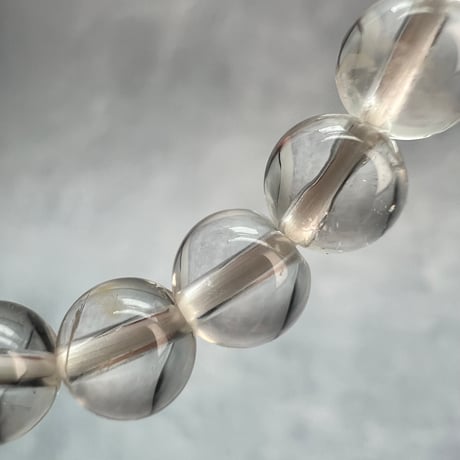 【ガネッシュヒマール産】天然ヒマラヤ水晶ブレスレット6mm内径18cm/Ganesh Himal Himalayan Quartz Bracelet