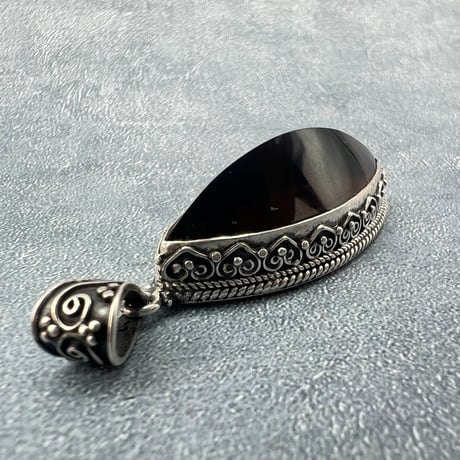 【ガウリシャンカール産】天然ヒマラヤスモーキークォーツ シルバー925ペンダントトップ/GauriShankar Smoky Quartz Silver925 Pendant Top