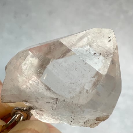 【カイラス産】天然ヒマラヤ水晶バチカン付きペンダントトップ⑦/Kailash Himalayan Quartz Pendant Top