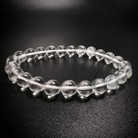 【アンナプルナ産】"手磨き加工"天然ヒマラヤ水晶ブレスレット②8mm内径16cm/Annapurna Himalayan Quartz  Bracelet