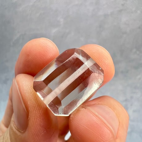 【ガウリシャンカール産】天然ヒマラヤスモーキークォーツ"手磨き加工"スクエアビーズ③/Gaurishankar Himalayan Smoky Quartz Square Beads