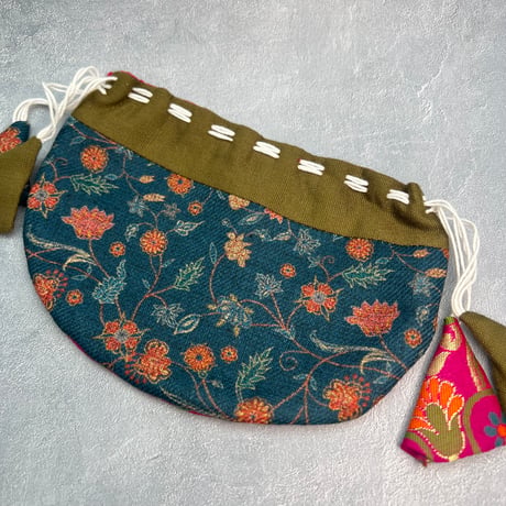 "Thaili" handmade in Nepal🇳🇵C-①〜⑧ "タイリ(巾着袋)"ネパール産ハンドメイド