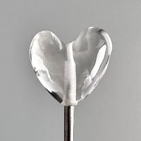 【ガネッシュヒマール産】天然ヒマラヤ水晶"手磨き加工"ハートビーズ/Ganesh Himal Himalayan Quartz Heart Beads