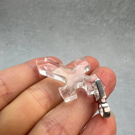 【ガネッシュヒマール産】天然ヒマラヤ水晶クロスペンダントトップ⑩/Ganesh Himal Himalayan Quartz Cross Pendant Top