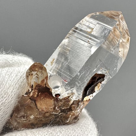 【ガネッシュヒマール産】リモナイトイン天然ヒマラヤ水晶ペンダントトップ/GaneshHimal Limonite in Natural Pendant Top