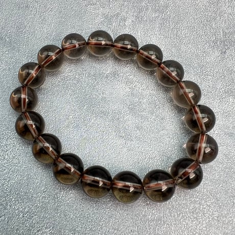 ハイクオリティ【ガウリシャンカール産】天然ヒマラヤスモーキークォーツブレスレット(10mm内径15cm)/Gaurishankar Himalayan Smoky Quartz Bracelet