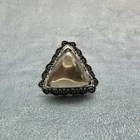 【ガウリシャンカール産】天然ヒマラヤスモーキークォーツ シルバー925デザインリング/GauriShankar Smoky Quartz Silver925 Design Ring