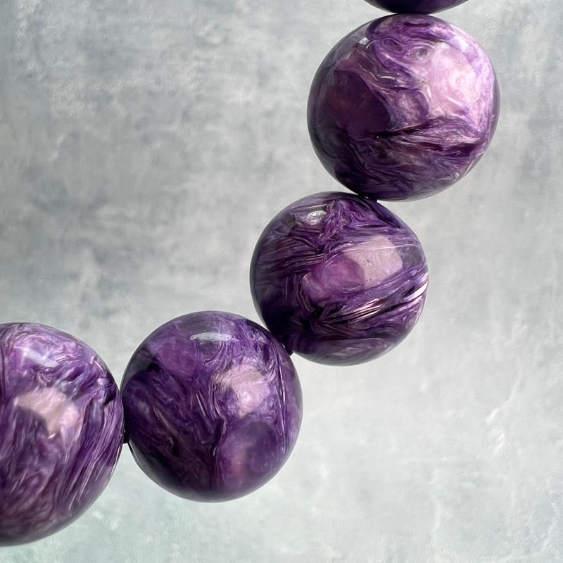 チャロアイトブレスレット18mm内径18cm/Charoite Bracelet | 【RUN