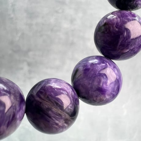 チャロアイトブレスレット14mm内径17cm/Charoite Bracelet