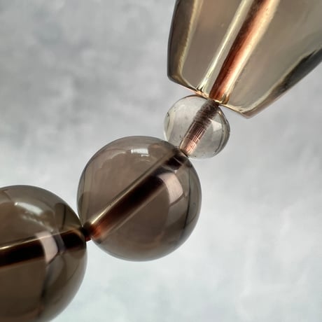 【デザインブレスレット】ガウリシャンカール産天然ヒマラヤスモーキークォーツ/Gaurishankar SmokyQuartz Design Bracelet