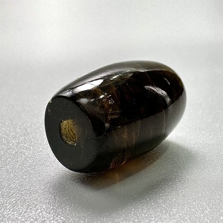 ネパール産ドラバイトトルマリン"手磨き加工"樽型ビーズ/Nepal Dravite Tourmaline Barrel Shaped Beads