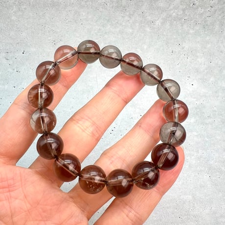 【ガウリシャンカール産】天然ヒマラヤスモーキークォーツブレスレット11mm内径16.5/Gaurishankar Himalayan Smoky Quartz Bracelet