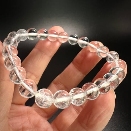 【アンナプルナ産】"手磨き加工"天然ヒマラヤ水晶ブレスレット②8mm内径16cm/Annapurna Himalayan Quartz  Bracelet