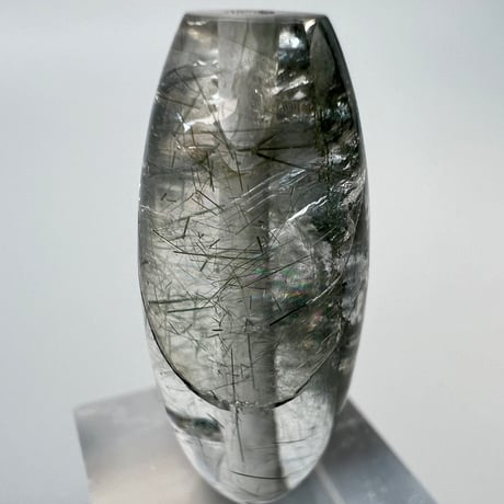 【ガネッシュヒマール産】アクチノライト&クローライトイン天然ヒマラヤ水晶 樽型ビーズ/Ganesh Himal Actinolite&Chlorite in Himalayan Quartz
