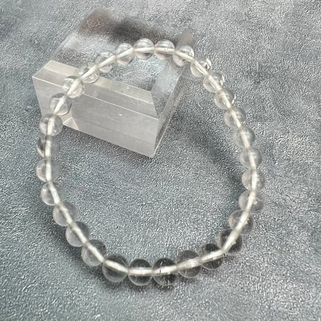 【ガネッシュヒマール産】天然ヒマラヤ水晶ブレスレット6mm内径16cm/Ganesh Himal Himalayan Quartz