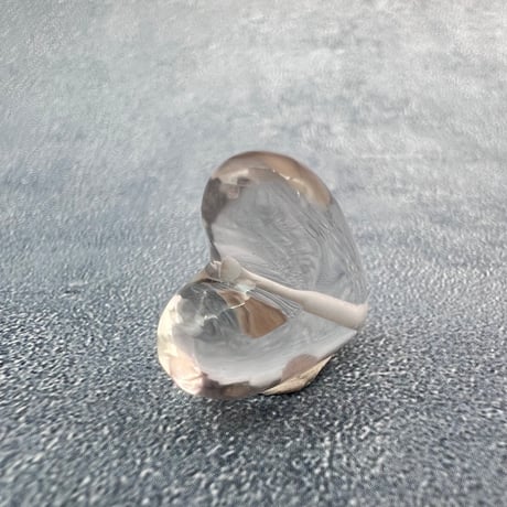 【ガウリシャンカール産】天然ヒマラヤスモーキークォーツ"手磨き加工"ハート型ビーズ③/Gaurishankar Himalayan Smoky Quartz Heart Beads